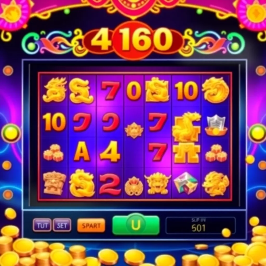 หน้าจอเกมสล็อต 4x4bet รูปแบบการเล่น